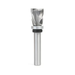 Amana Tool 57176 Solid Carbide (Brazed To Steel Shank) Spiral Pattern/Plunge Compression 7/8 D X 1-9/64 CH X 1/2 Inch SHK W/ Upper Ball Bearing Router Bit