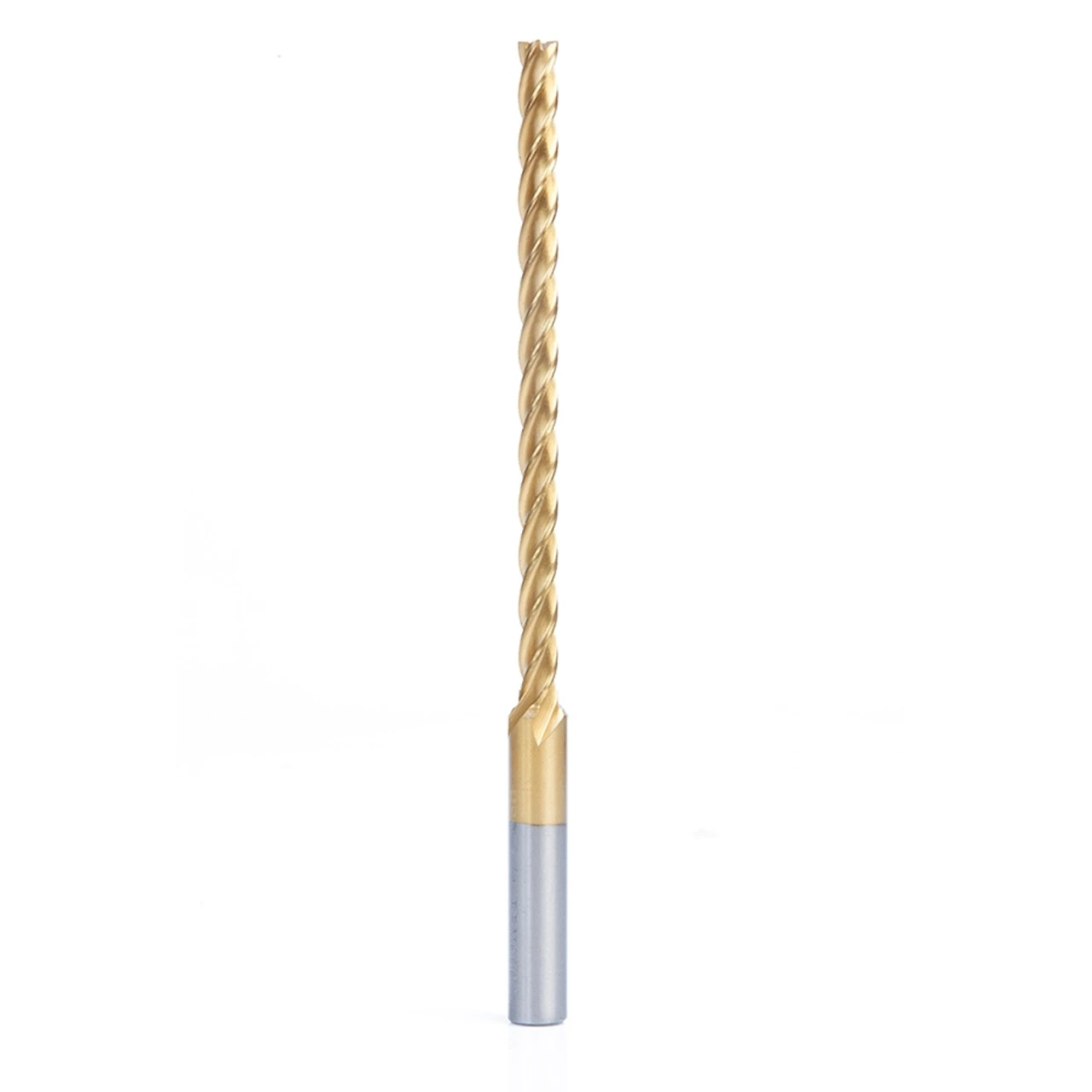 Amana Tool HSS1210 Foam Cutting Square End 1/4 D X 4 CH X 3/8 SHK X 6 Inch Long Extended Reach CNC High Speed Steel (HSS) TiN Coated 4-Flute Spiral Up-Cut Router Bit 9 Amana Tool HSS1210 Foam Cutting Square End 1/4 D X 4 CH X 3/8 SHK X 6 Inch Long Extended Reach CNC High Speed Steel (HSS) TiN Coated 4-Flute Spiral Up-Cut Router Bit - Image 7