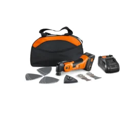 FEIN 71293664090 NEW AmpShare MultiMaster AMM700 Plus Nylon Kit AS, Cordless Oscillating Multi-Tool With 4 Ah Procore Batteries, Charger, And Accessory Kit In Nylon Bag