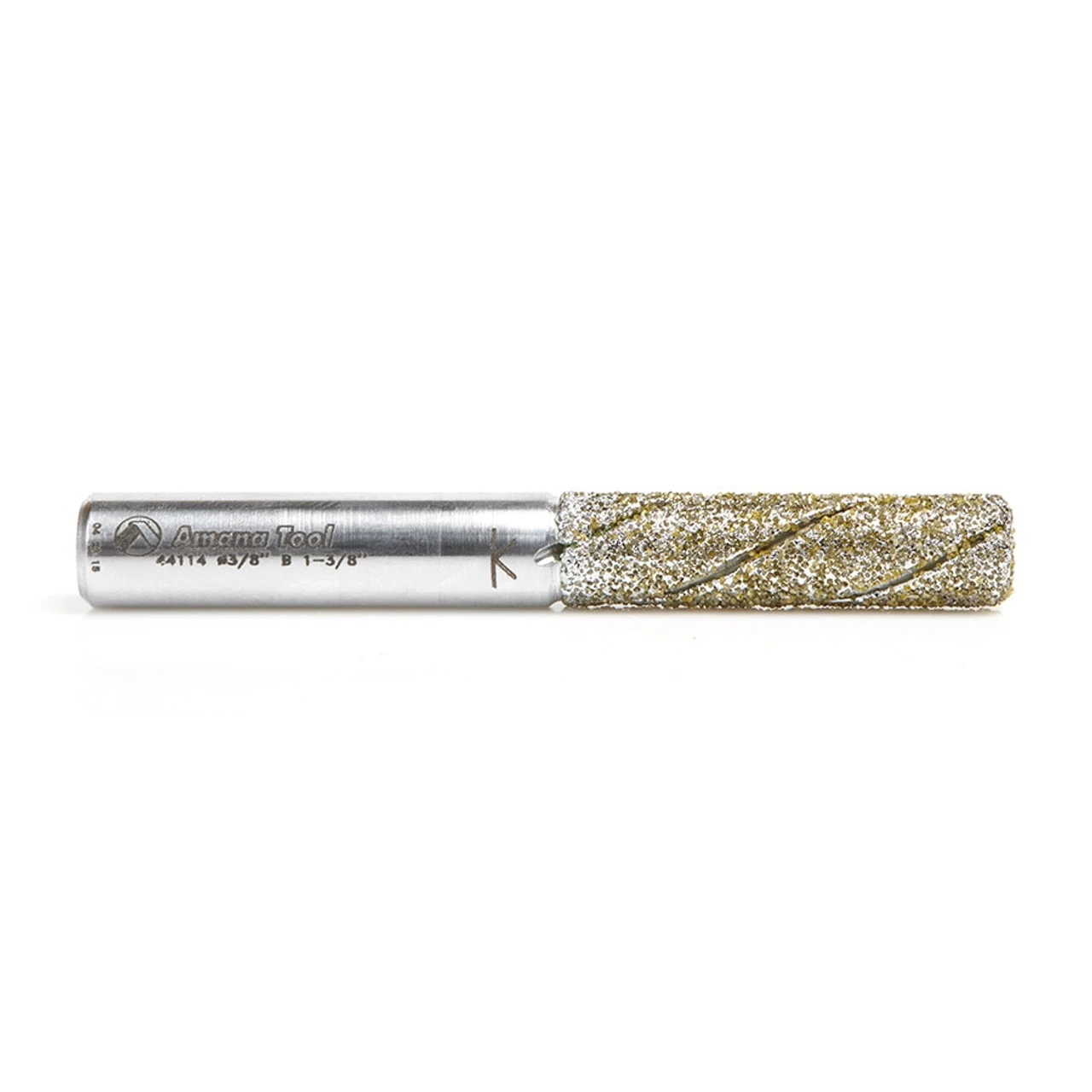 Amana Tool 44114 Diamond Grit 3/8 Dia X 1-3/8 Cut Length X 3/8 Inch Shank, 3 Flute Down-Cut Alloy Steel End Mill Coated With Electro Plated Diamonds 4 Amana Tool 44114 Diamond Grit 3/8 Dia X 1-3/8 Cut Length X 3/8 Inch Shank, 3 Flute Down-Cut Alloy Steel End Mill Coated With Electro Plated Diamonds - Image 2