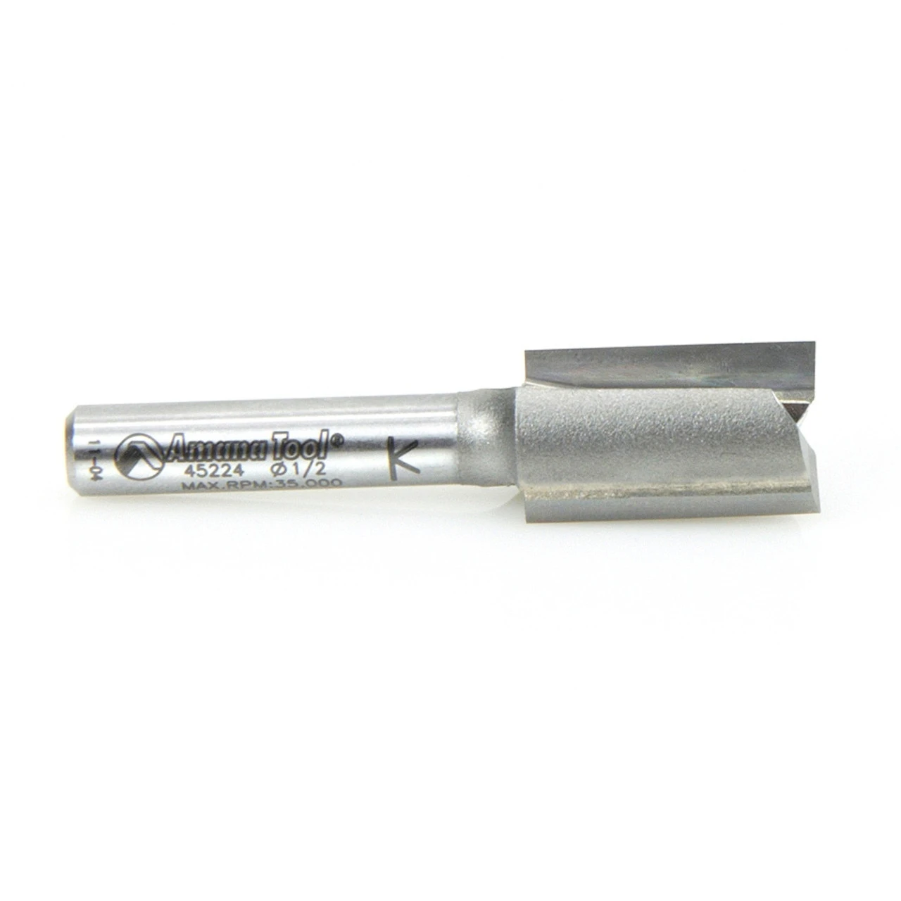 Amana Tool 45224 Carbide Tipped Straight Plunge High Production 1/2 D X 3/4 CH X 1/4 SHK X 1-3/4 Inch Long Router Bit 4 Amana Tool 45224 Carbide Tipped Straight Plunge High Production 1/2 D X 3/4 CH X 1/4 SHK X 1-3/4 Inch Long Router Bit - Image 2
