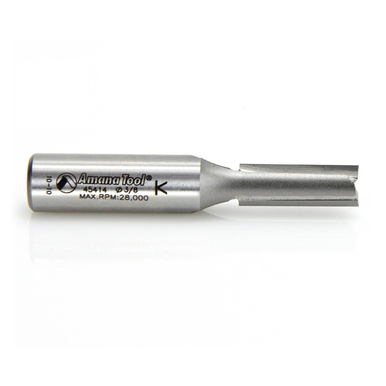 Amana Tool 45414 Carbide Tipped Straight Plunge High Production 3/8 D X 1 CH X 1/2 SHK X 2-3/4 Inch Long Router Bit 7 Amana Tool 45414 Carbide Tipped Straight Plunge High Production 3/8 D X 1 CH X 1/2 SHK X 2-3/4 Inch Long Router Bit - Image 5