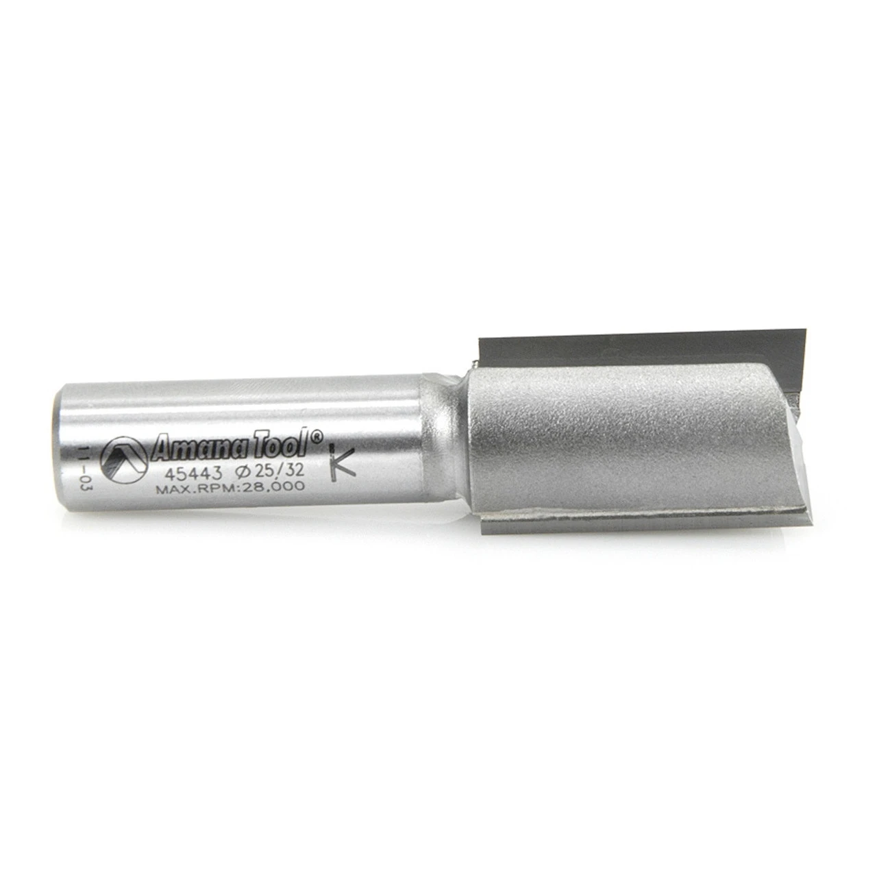 Amana Tool 45443 Carbide Tipped Straight Plunge High Production 25/32 D X 1-1/4 CH X 1/2 SHK X 2-7/8 Inch Long Router Bit 7 Amana Tool 45443 Carbide Tipped Straight Plunge High Production 25/32 D X 1-1/4 CH X 1/2 SHK X 2-7/8 Inch Long Router Bit - Image 5