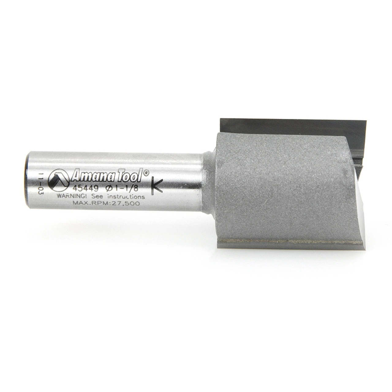 Amana Tool 45449 Carbide Tipped Straight Plunge High Production 1-1/8 D X 1-1/4 CH X 1/2 SHK X 2-7/8 Inch Long Router Bit 7 Amana Tool 45449 Carbide Tipped Straight Plunge High Production 1-1/8 D X 1-1/4 CH X 1/2 SHK X 2-7/8 Inch Long Router Bit - Image 5