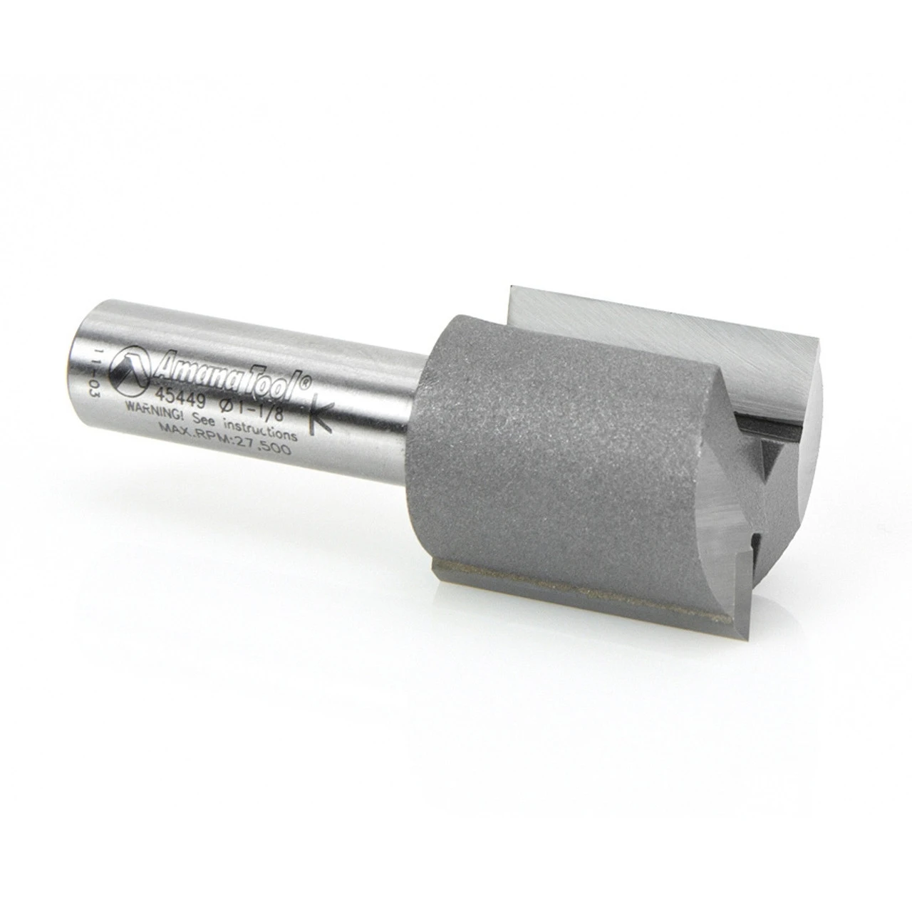 Amana Tool 45449 Carbide Tipped Straight Plunge High Production 1-1/8 D X 1-1/4 CH X 1/2 SHK X 2-7/8 Inch Long Router Bit 5 Amana Tool 45449 Carbide Tipped Straight Plunge High Production 1-1/8 D X 1-1/4 CH X 1/2 SHK X 2-7/8 Inch Long Router Bit - Image 3