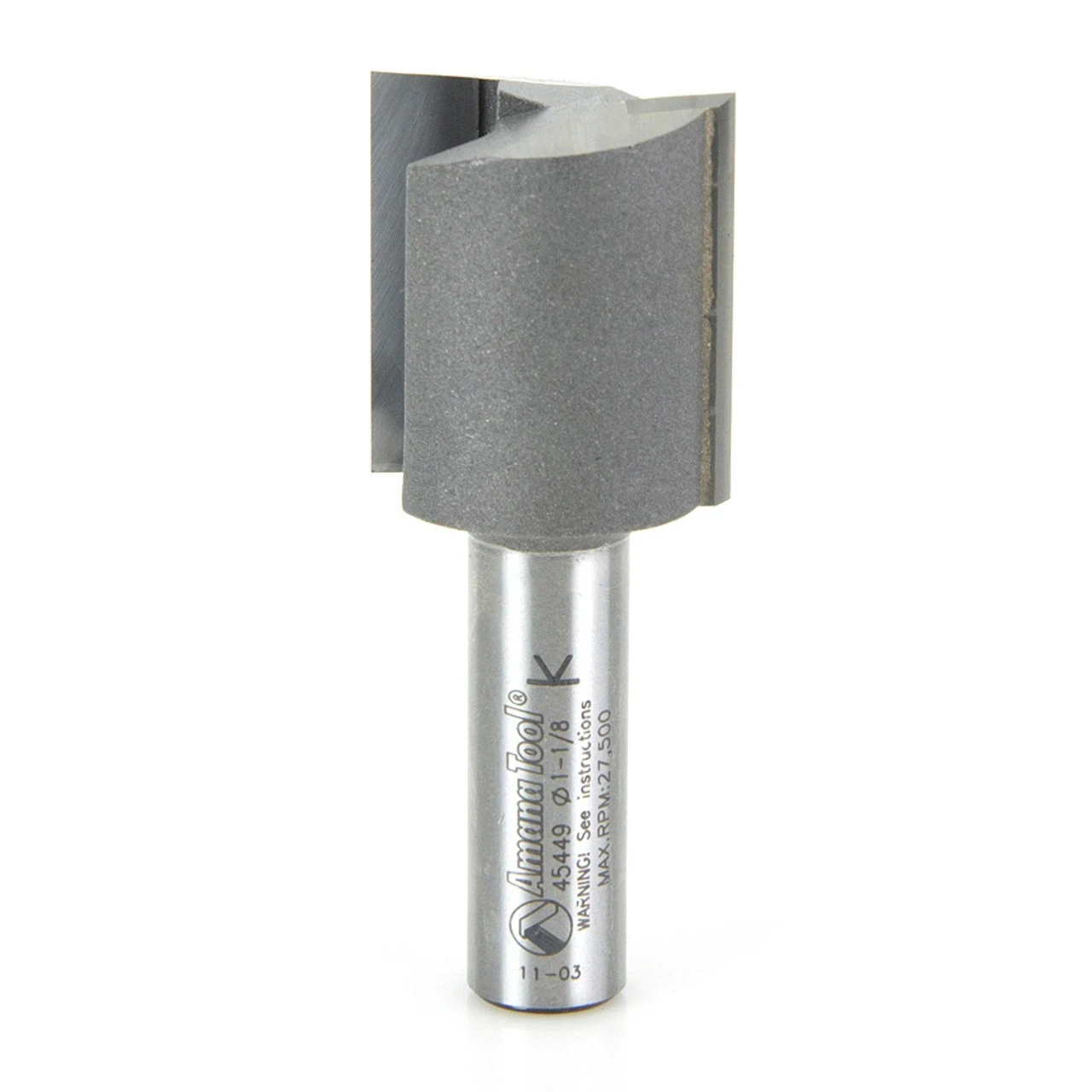 Amana Tool 45449 Carbide Tipped Straight Plunge High Production 1-1/8 D X 1-1/4 CH X 1/2 SHK X 2-7/8 Inch Long Router Bit 6 Amana Tool 45449 Carbide Tipped Straight Plunge High Production 1-1/8 D X 1-1/4 CH X 1/2 SHK X 2-7/8 Inch Long Router Bit - Image 4