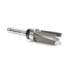 Amana Tool 45460-3US Carbide Tipped Flush Trim Plunge Template Up Shear Angle 1/2 D X 1 Inch CH X 1/4 SHK W/ Upper Ball Bearing Router Bit -TOOLSTODAY Sales 45460 3us c 92974.1686681284
