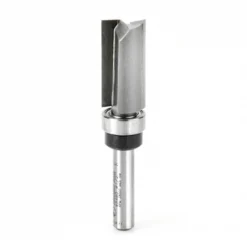 Amana Tool 45460 Carbide Tipped Flush Trim Plunge Template 1/2 D X 1 Inch CH X 1/4 SHK W/ Upper Ball Bearing Router Bit