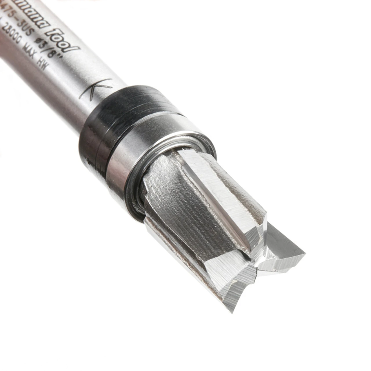 Amana Tool 45475-3US Carbide Tipped Flush Trim Plunge Template Up-Shear Angle 3/8 D X 1/2 CH X 1/4 Inch SHK W Upper Ball Bearing 3 Flute Router Bit 11 Amana Tool 45475-3US Carbide Tipped Flush Trim Plunge Template Up-Shear Angle 3/8 D X 1/2 CH X 1/4 Inch SHK W Upper Ball Bearing 3 Flute Router Bit - Image 9