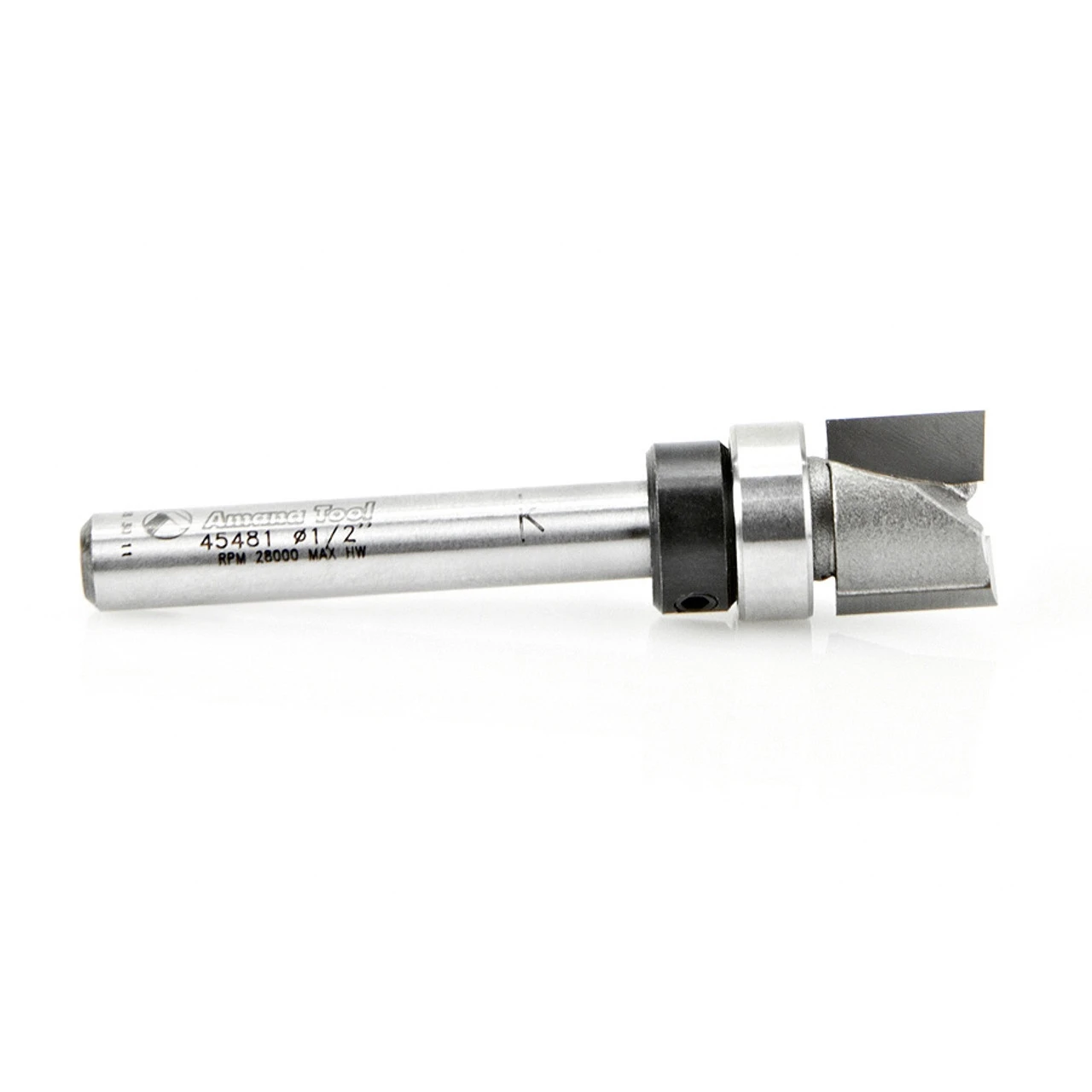 Amana Tool 45481 Carbide Tipped Flush Trim Plunge Template 1/2 D X 3/8 CH X 1/4 Inch SHK W/ Upper Ball Bearing Router Bit 4 Amana Tool 45481 Carbide Tipped Flush Trim Plunge Template 1/2 D X 3/8 CH X 1/4 Inch SHK W/ Upper Ball Bearing Router Bit - Image 2