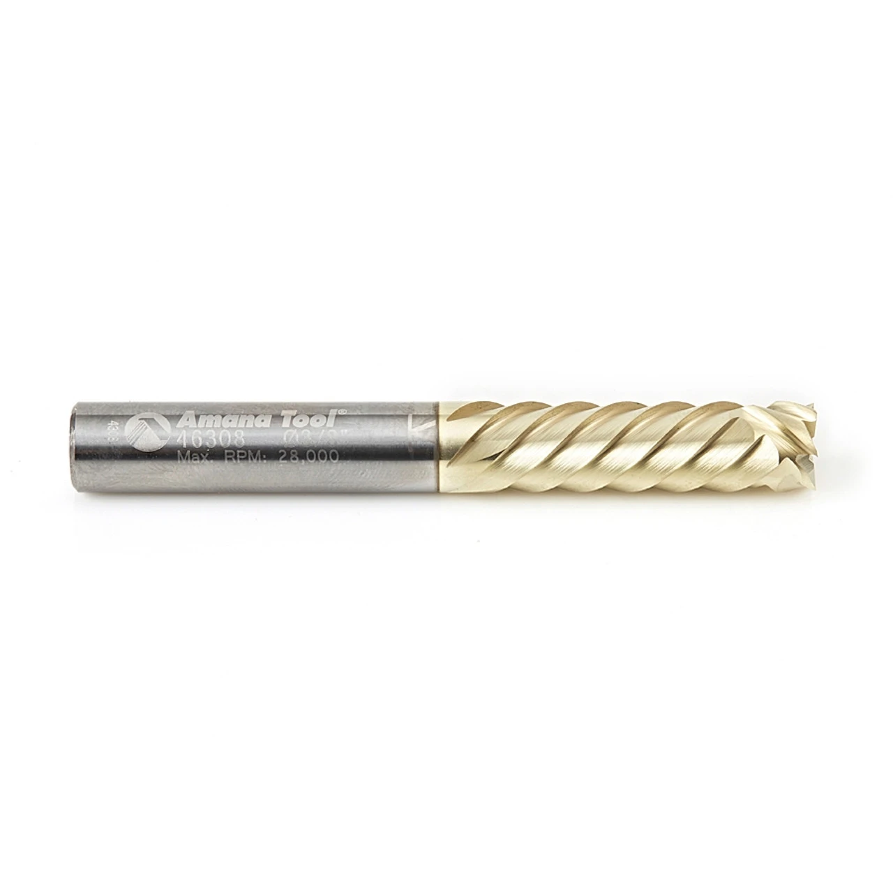 Amana Tool 46308 CNC Solid Carbide ZrN Coated Honeycomb Cutting 3/8 D X 1-1/4 CH X 3/8 SHK X 3 Inch Long, 6-Flute Router Bit 4 Amana Tool 46308 CNC Solid Carbide ZrN Coated Honeycomb Cutting 3/8 D X 1-1/4 CH X 3/8 SHK X 3 Inch Long, 6-Flute Router Bit - Image 2