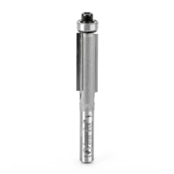 Amana Tool 47100 Carbide Tipped Flush Trim 3/8 D X 1 CH X 1/4 SHK X 2-5/8 Inch Long Router Bit W/ Lower Ball Bearing