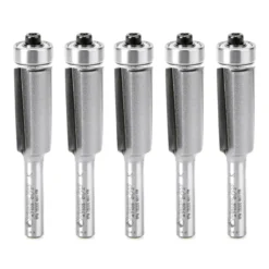 Amana Tool 47105-5, 5-Pack Carbide Tipped Dynabit Laminate Flush Trim 1/2 D X 1 Inch CH X 1/4 SHK W/ Lower Ball Bearing Router Bits -TOOLSTODAY Sales 47105 5 63627.1696347125 1
