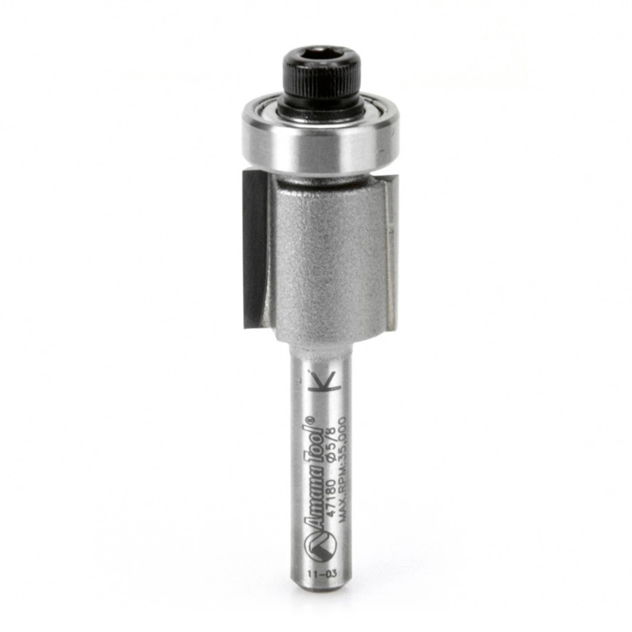 Amana Tool 47180 Carbide Tipped Dynabit Laminate Trim, Flush Helix 5/8 D X 5/8 CH X 1/4 Inch SHK W/ Lower Ball Bearing Router Bit 3 Amana Tool 47180 Carbide Tipped Dynabit Laminate Trim, Flush Helix 5/8 D X 5/8 CH X 1/4 Inch SHK W/ Lower Ball Bearing Router Bit