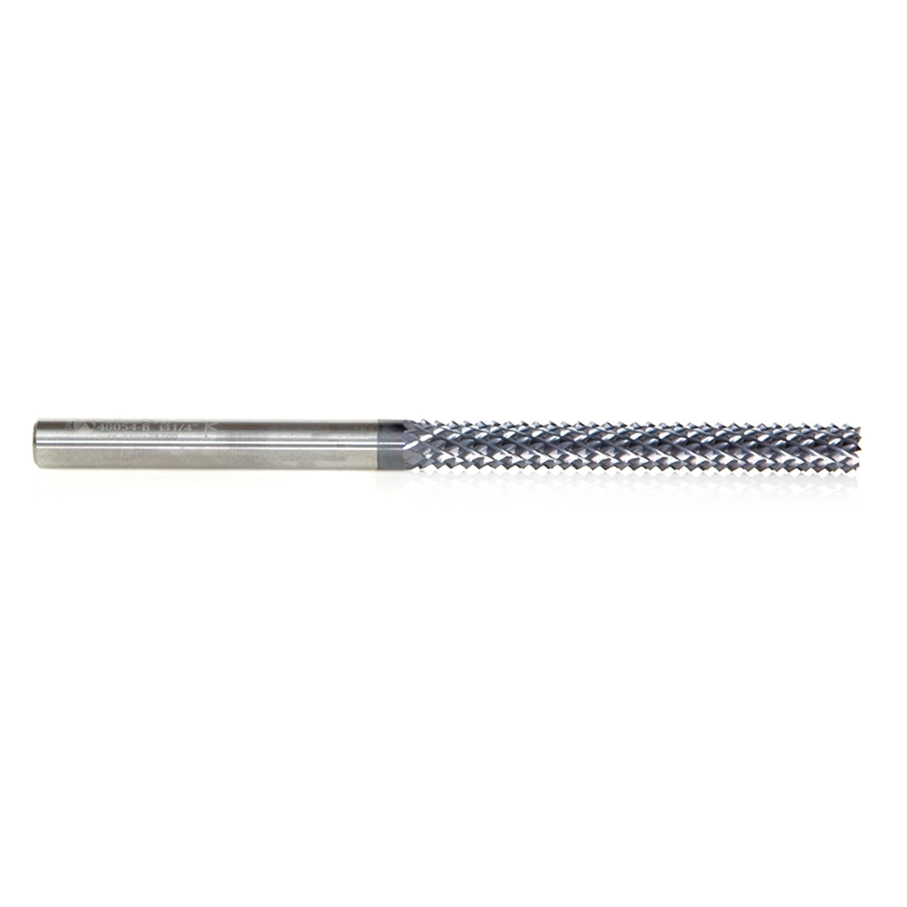 Amana Tool 48054-B High Performance Burr End 1/4 D X 2-1/8 CH X 1/4 SHK X 4 Inch Long SC Fiberglass And Composite Cutting AlTiN Coated Router Bit 4 Amana Tool 48054-B High Performance Burr End 1/4 D X 2-1/8 CH X 1/4 SHK X 4 Inch Long SC Fiberglass And Composite Cutting AlTiN Coated Router Bit - Image 2