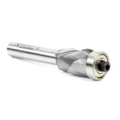Amana Tool 57174 Solid Carbide (Brazed To Steel Shank) Flush Trim Compression 22mm D X 1-9/64 CH X 1/2 Inch SHK W/ Lower Ball Bearing Router Bit -TOOLSTODAY Sales 57174 c 37856.1686681062
