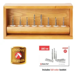 Amana Tool AMS-165 8-Pc CNC Plastic Cutting Solid Carbide Spiral O Flute 1/4 SHK SHK Router Bit Collection -TOOLSTODAY Sales ams 165 b 1 58709.1686681089