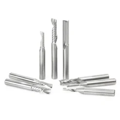 Amana Tool AMS-165 8-Pc CNC Plastic Cutting Solid Carbide Spiral O Flute 1/4 SHK SHK Router Bit Collection -TOOLSTODAY Sales ams 165 b 71869.1686681079 1