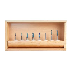 Amana Tool AMS-165-K 8-Pc CNC Spektra Extreme Tool Life Coated Plastic Cutting Solid Carbide Spiral O Flute 1/4 SHK Router Bit Collection -TOOLSTODAY Sales ams 165 k 59799.1686681078 1